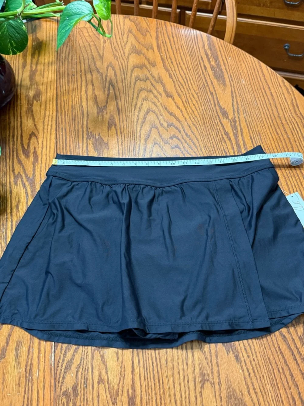 Anne Cole Swim Skirt Black Side Slit Size XXL New - Picture 11 of 13